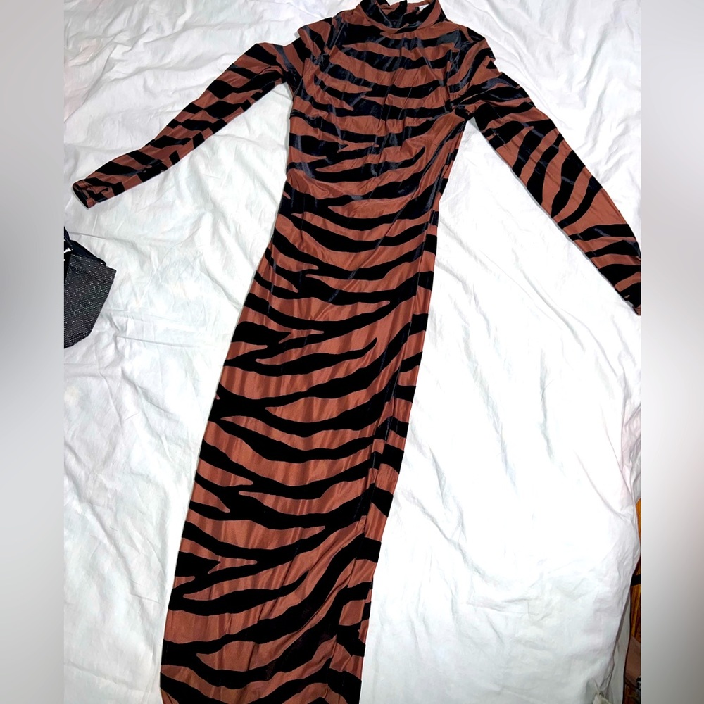 Naked Wardrobe Mesh Tiger Dress size S